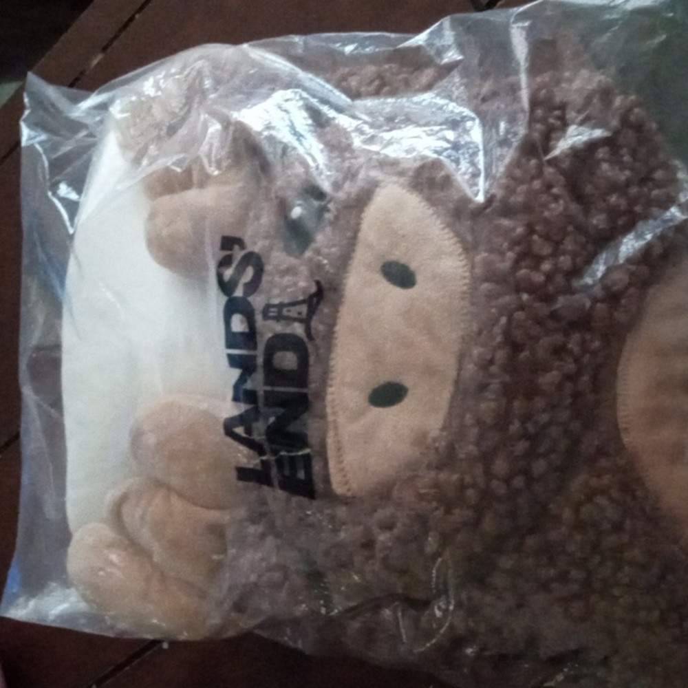 Lands' End Brown Reindeer Plush Decor